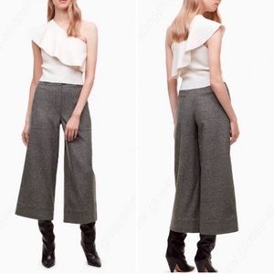 Aritzia Wilfred Wool Wide Leg Cropped Pants